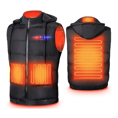 बैटरी पैक के साथ हल्के गर्म बनियान